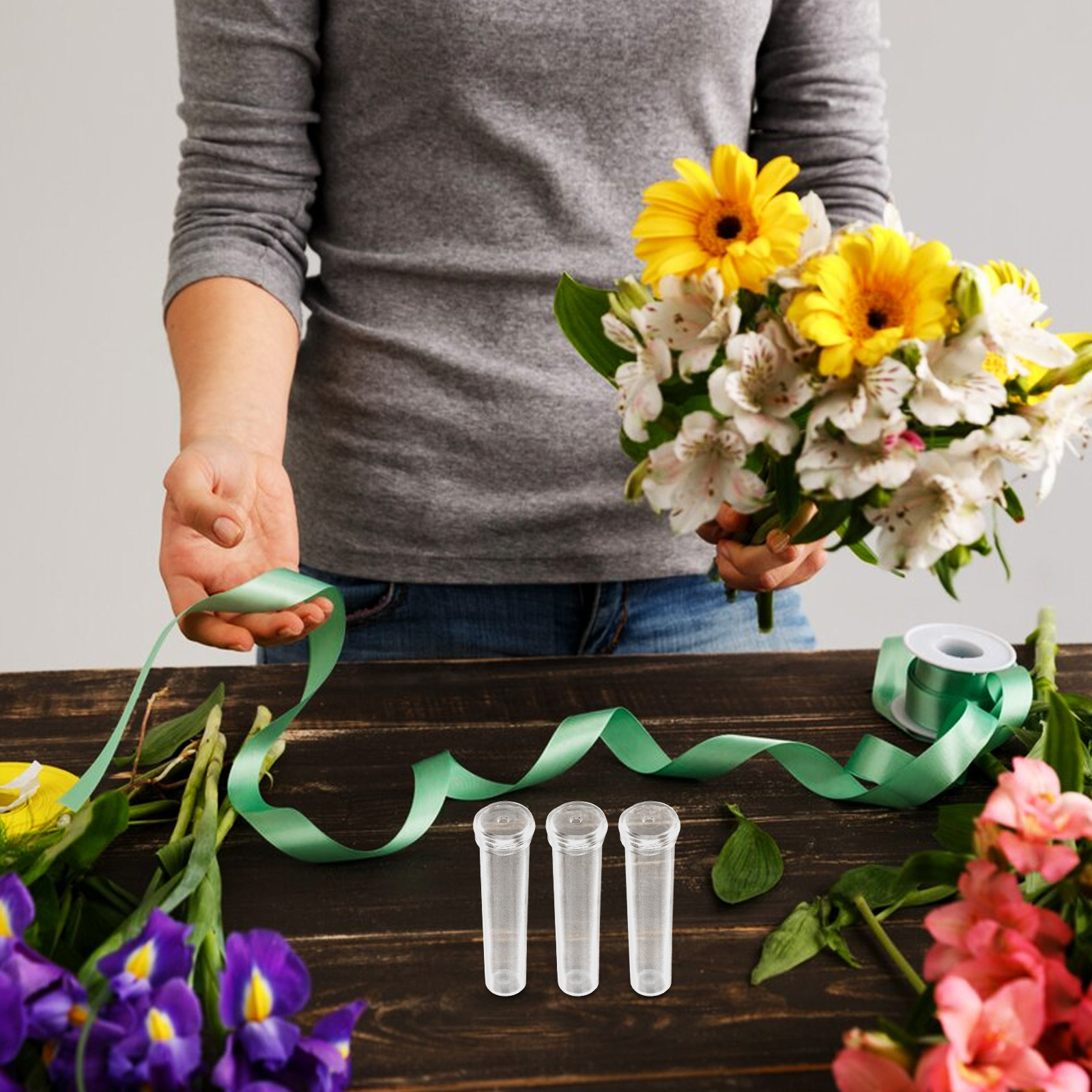 200Pcs Flower Water Tube Trans - Supply For Florist recensie en prijs