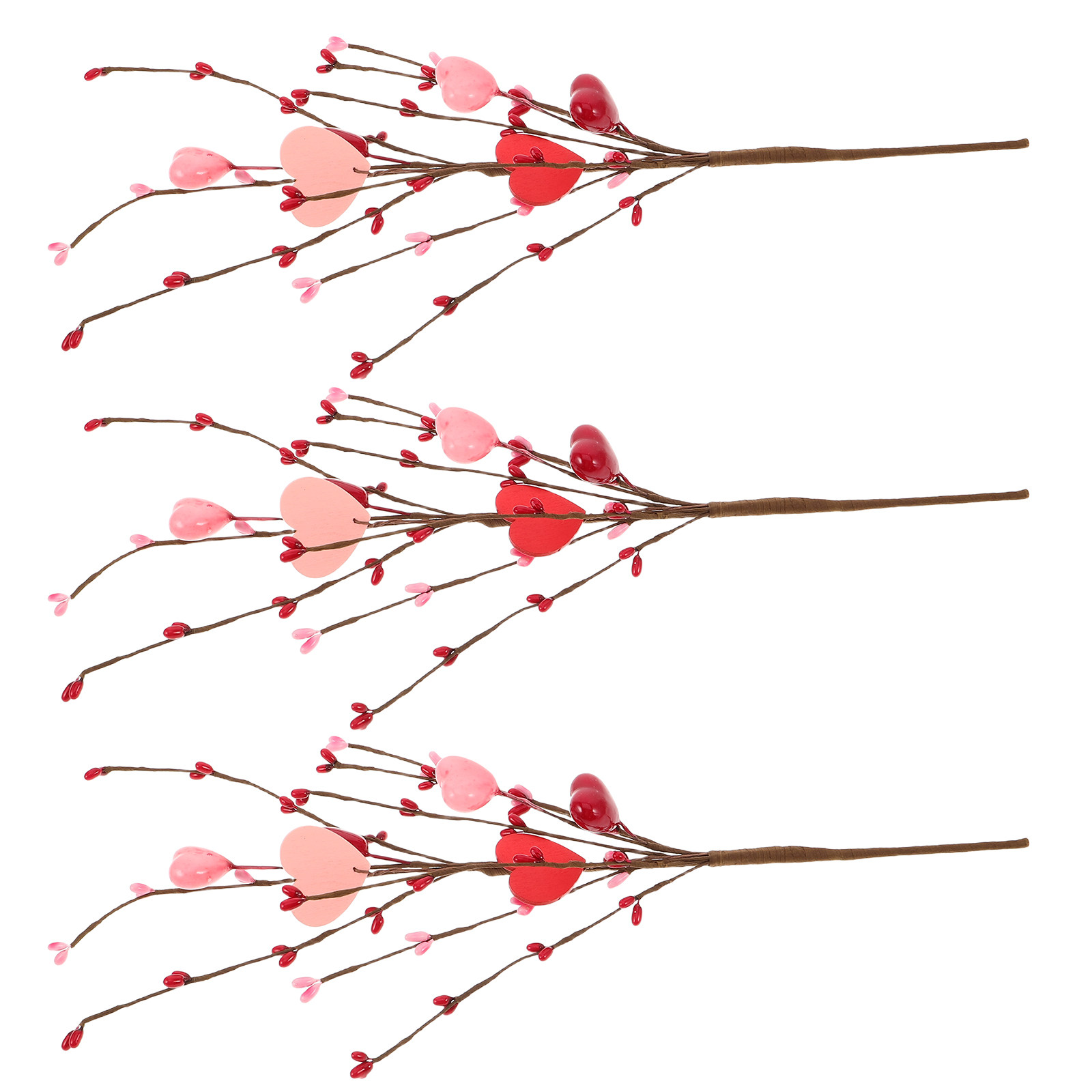 3Pcs Valentine's Day Heart Pic - Floral Picks Wood recensie en prijs